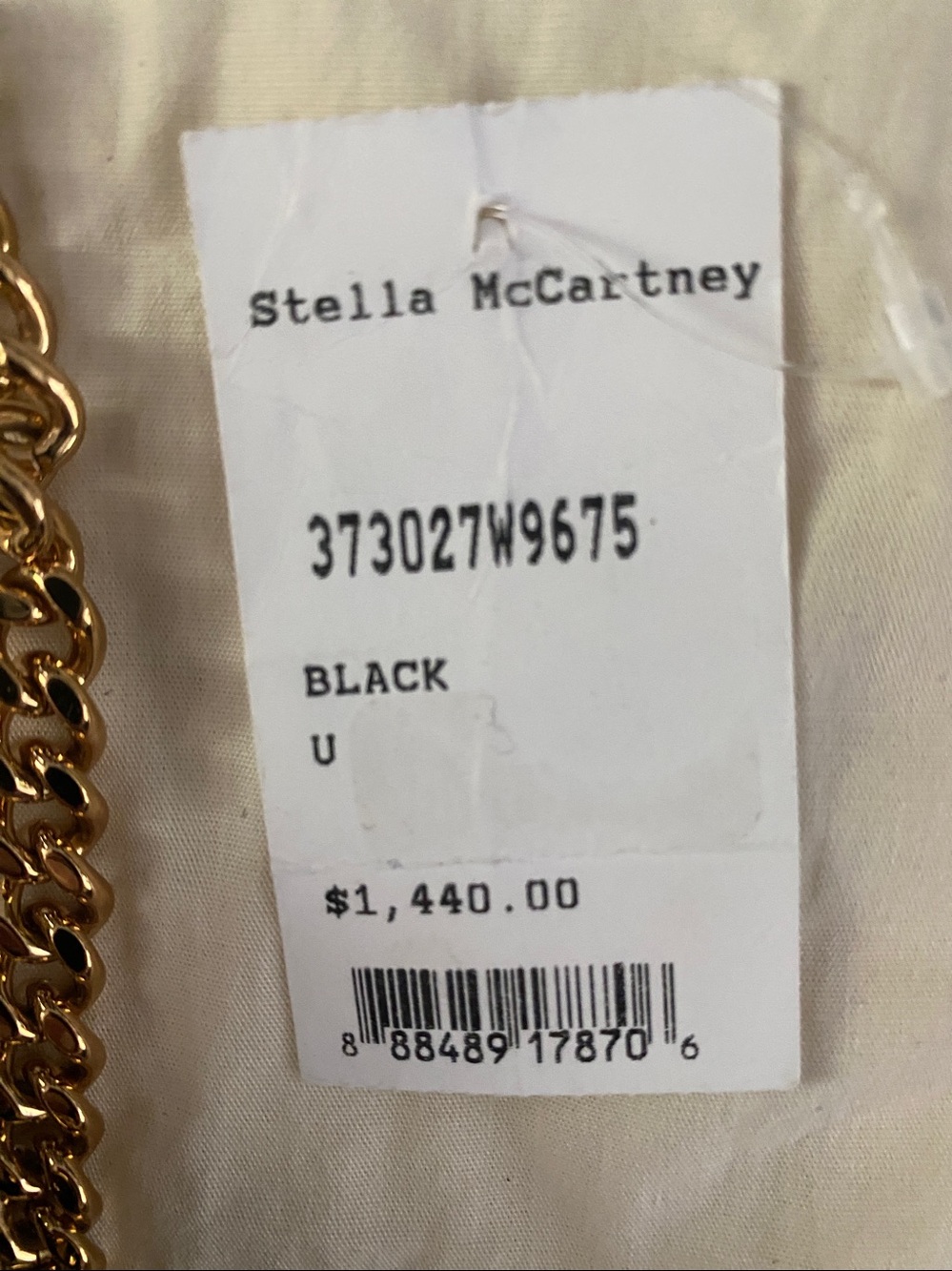Stella McCartney Black Embellished Falabella Shoulder Bag with Gold Chain LE - Picture 4 of 11